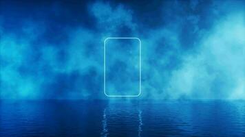 Neon lines with dark background, 3d rendering. video