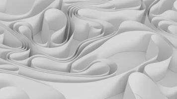 Curve the flow of the paper, 3d rendering. video