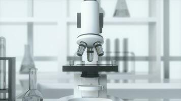 Experimental apparatus with an empty laboratory,white background,3d rendering. video