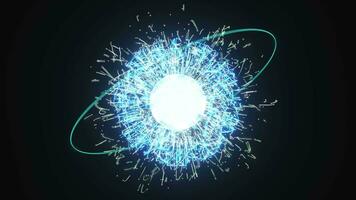 Luminous particles, moving particles,3d rendering. video