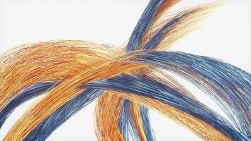 écoulement coloré lignes, croisées lignes, 3d le rendu. video