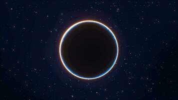 Nebulae and planet, 3d rendering. video