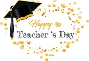 Background Happy Teacher S Day vector