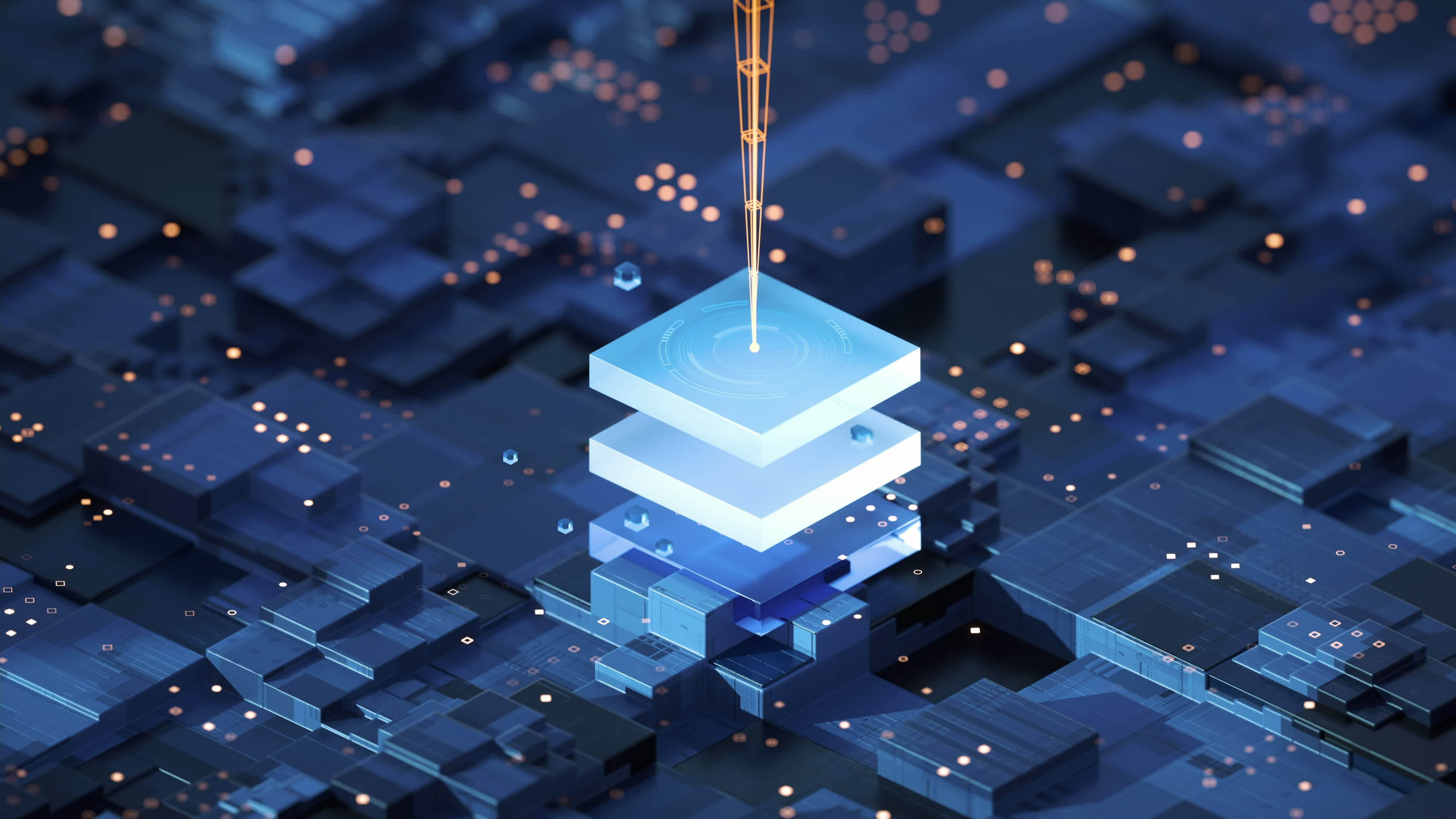 Circuit and materials science and technology 3d rendering 27706599