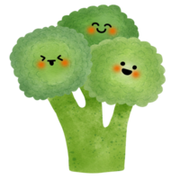 Cute smiling broccoli png