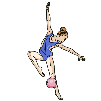 Dibujado A Mano Niña De Gimnasia Rítmica PNG ,dibujos Juegos Olímpicos,  Atleta, Gimnasia PNG y PSD para Descargar Gratis