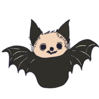 lindo murciélago de halloween png