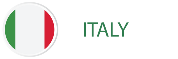 Italy flag in web button, button icon. png