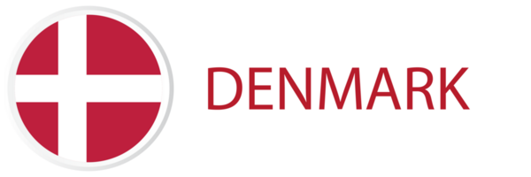 Denmark flag in web button, button icon. png