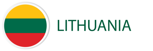 Lithuania flag in web button, button icon. png