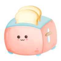 cute toaster cartoon illustration png