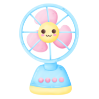 mignonne ventilateur dessin animé illustration png