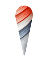 Ice cream scoop on waffle cone on transparent background cutout, PNG file. AI Generated