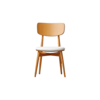 Wood chair isolated on transparent PNG background generative ai