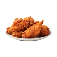 Fried chicken isolated on transparent PNG background  generative ai