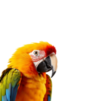 parrot isolated on transparent PNG background  generative ai