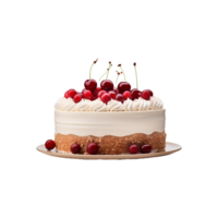 birthday cake on a transparent PNG background generative ai