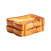 Eggy bread isolated on transparent PNG background generative ai