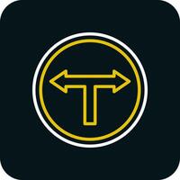 T Junction Vector Icon Design