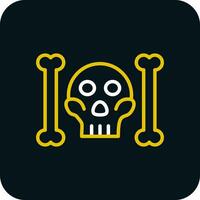 Skull And Bones Vector Icon Design