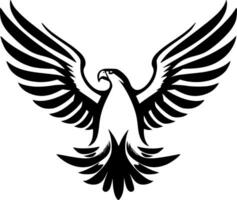 águila - negro y blanco aislado icono - vector ilustración