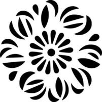 flor, minimalista y sencillo silueta - vector ilustración