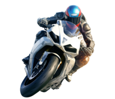 motorcykel png motorcykel png super png super ridning i de lopp läge motorcykel ridning i de aggressiv stil ai genererad