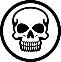 Skull - Black and White Isolated Icon - Vector illustration