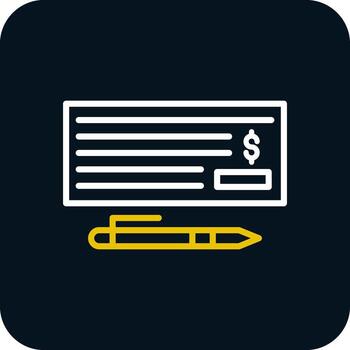Cheque Vector Icon Design