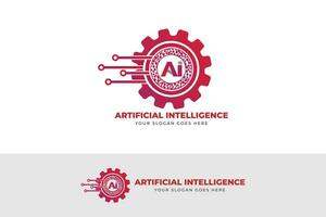 artificial intelligence and machine learning concept vector