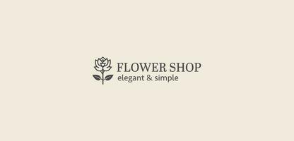 Vector logotype for flower shop, luxury beauty salon, fashion, skincare, cosmetic.