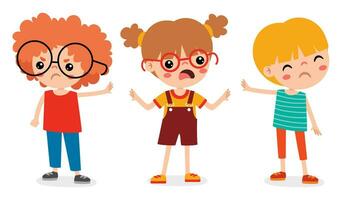 Cartoon Illustration Of Kids Quarrel vector