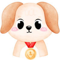 Animal Wearing Medal, Medal, winner, awards, Sport, First place png