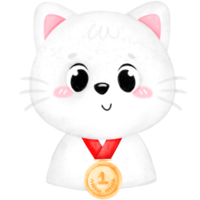 Animal Wearing Medal, Medal, winner, awards, Sport, First place png