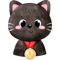 Animal Wearing Medal, Medal, winner, awards, Sport, First place png