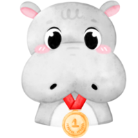 Animal Wearing Medal, Medal, winner, awards, Sport, First place png