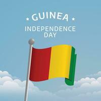 guinea independence day design template great for celebration. guinea flag design. flat design. vector eps 10.