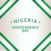 nigeria independence day design template good for celebration purpose. flat nigeria flag design. banner template. vector eps 10.