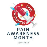 pain awareness month design template good for celebration. medical tool design. flat design. vector eps 10.