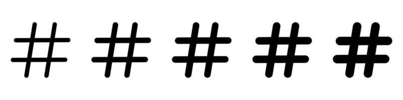 Hashtag symbol icon. Hashtag sign, simple pictogram. Vector sign for mobile app and web sites.