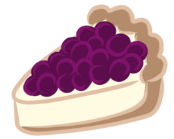 skiva av blåbär cheesecake, ost paj png