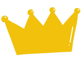 Golden crown cartoon style drawing png