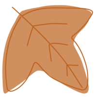 lämna murgröna brun Färg, förenklad linje teckning, minimal stil png