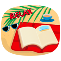 Relax on the beach png