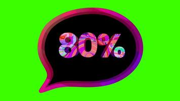 3d Numbers. Percent diagram banner with abstract colorful animated, ready to use for sale, promotion and other video