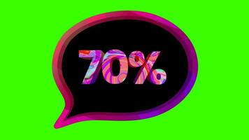 3d Numbers. Percent diagram banner with abstract colorful animated, ready to use for sale, promotion and other video