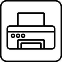 Print Line Icon vector