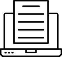 Article line icon vector