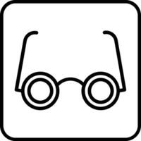 Eyeglasses Line Icon vector