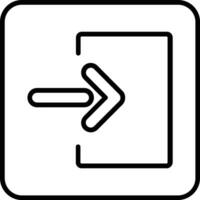 Log In Line Icon vector